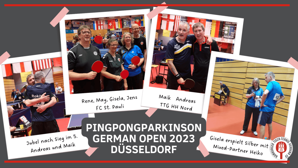 Tischtennis – Vier Medaillen für Hamburger Parkinsonerkrankte