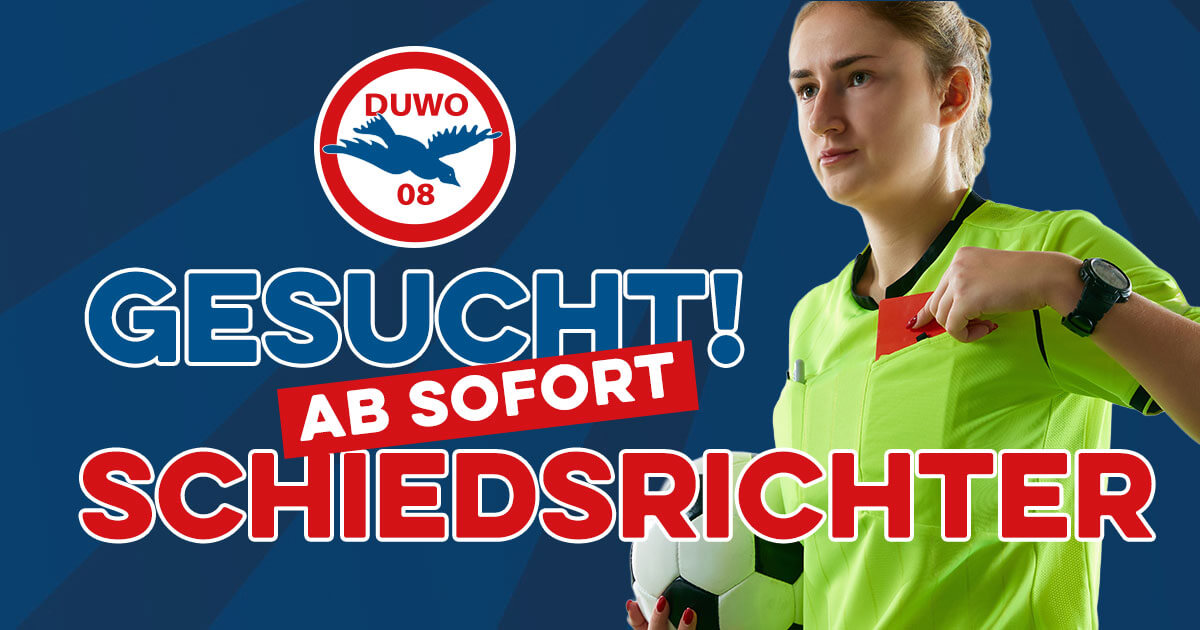 Pfeife gesucht! Werde Schiedsrichter:in bei DUWO 08